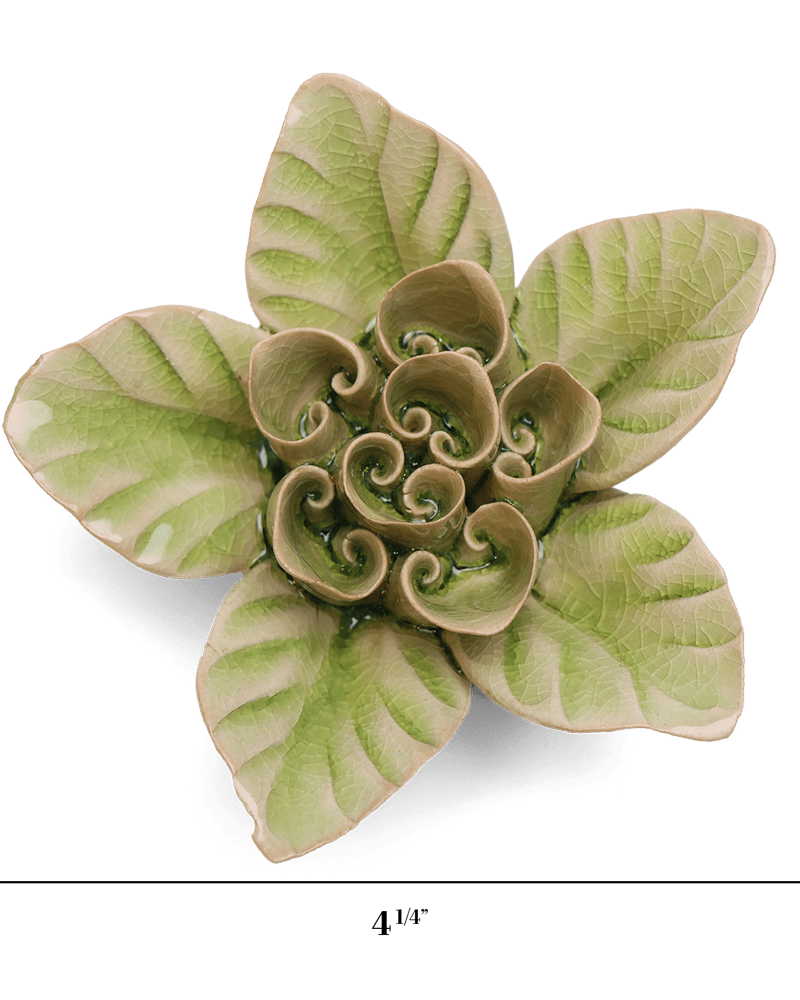 English Garden Ceramic Flower Green Lotus - Chive UK