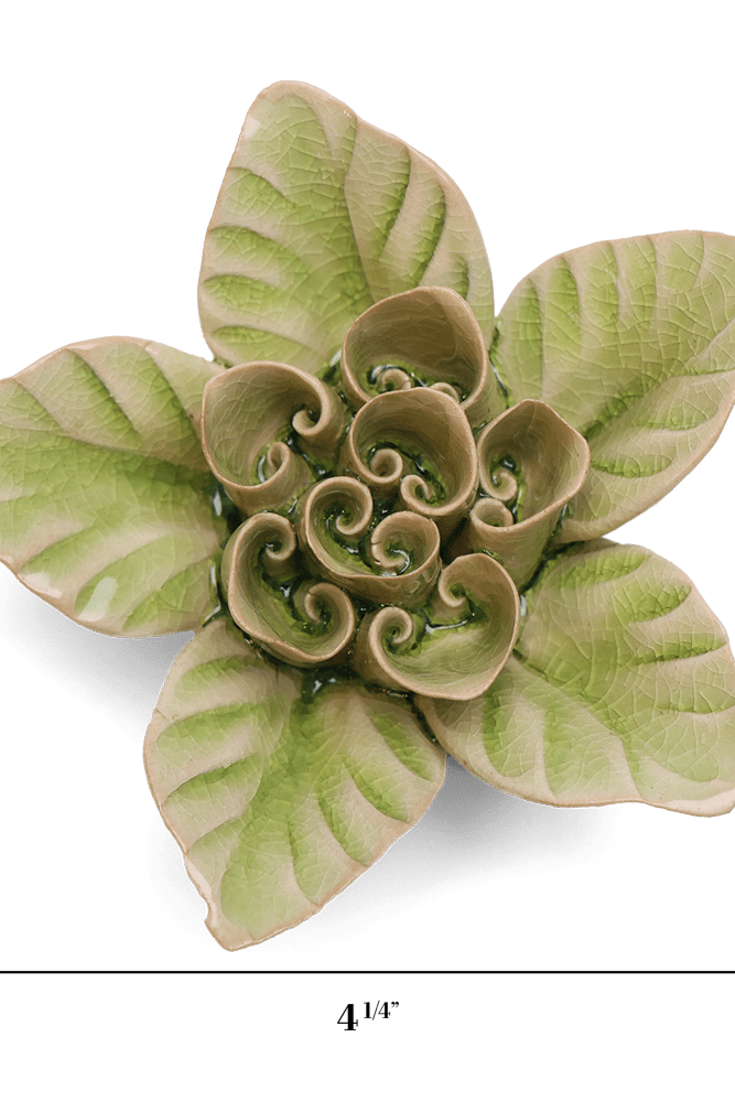 English Garden Ceramic Flower Green Lotus - Chive UK