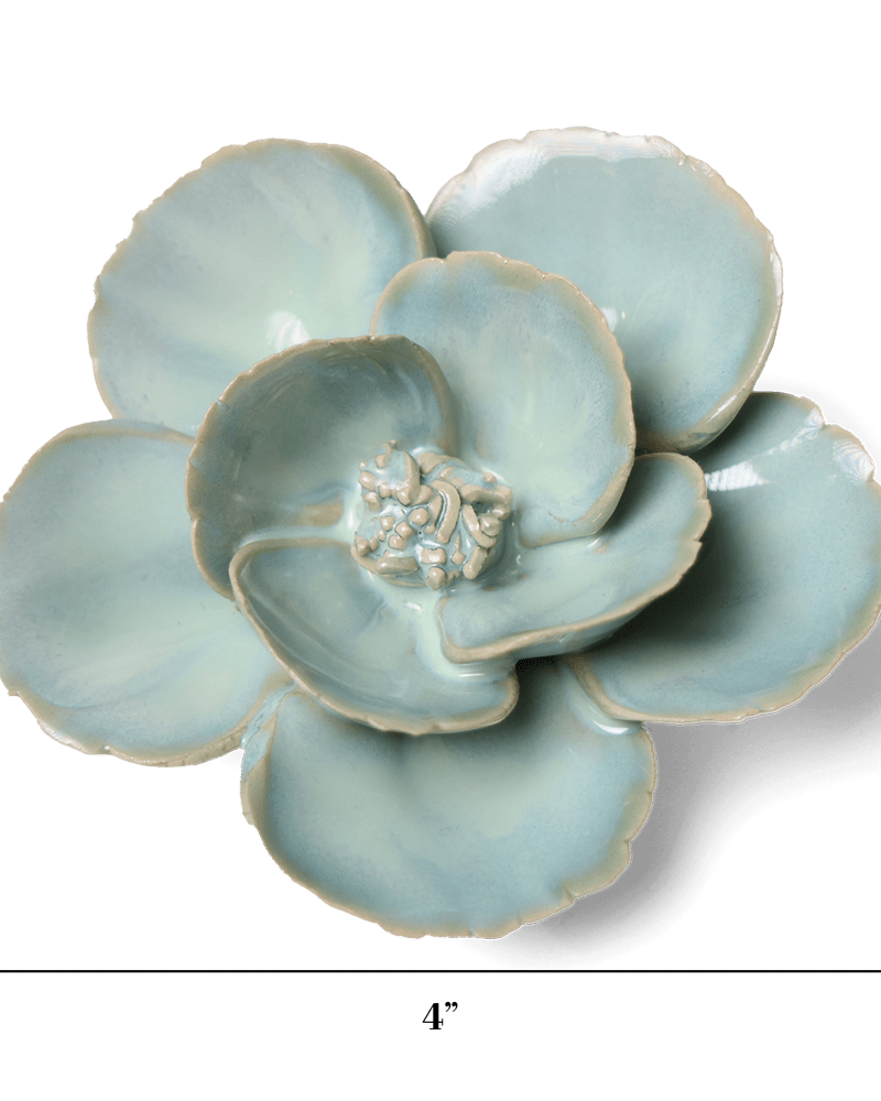 English Garden Ceramic Flower Teal Lotus - Chive UK