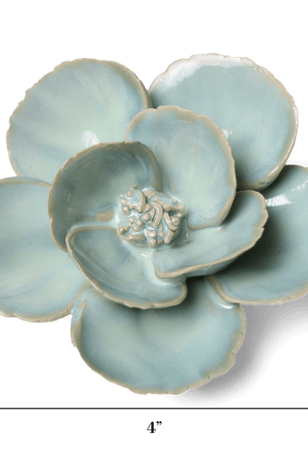 English Garden Ceramic Flower Teal Lotus - Chive UK