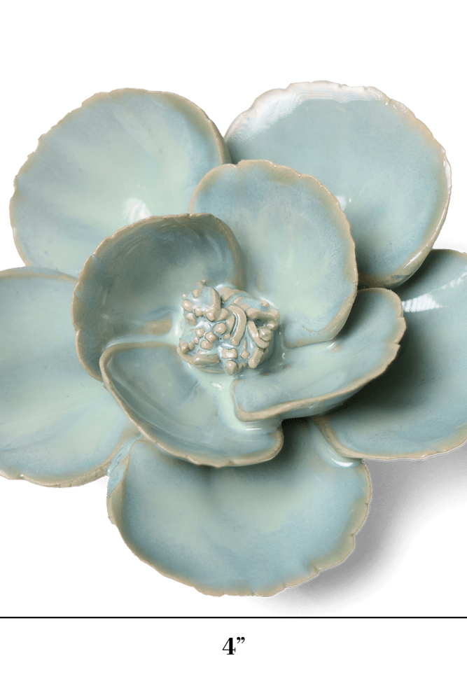 English Garden Ceramic Flower Teal Lotus - Chive UK