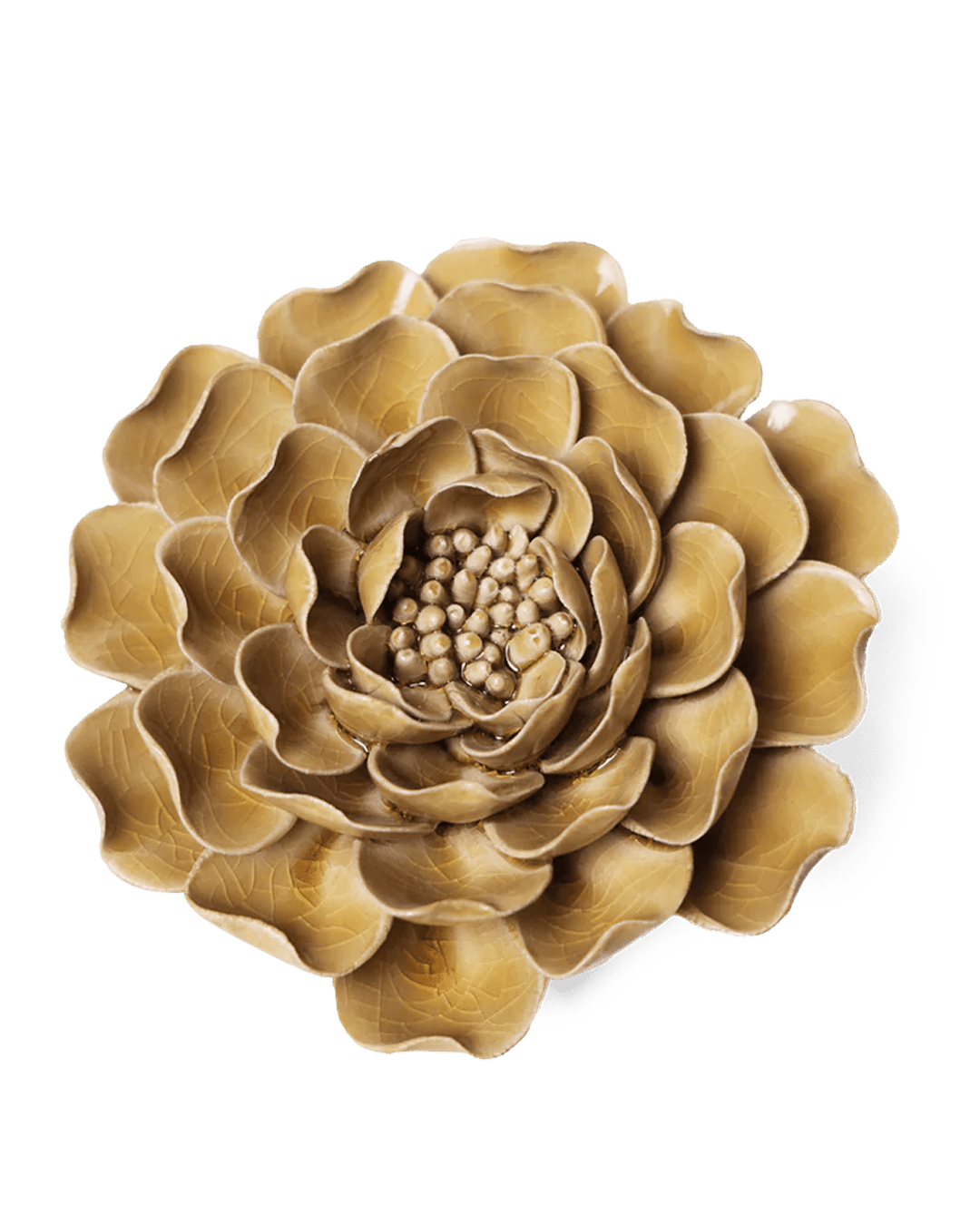 English Garden Ceramic Flower Caramel Charm Peony - Chive UK