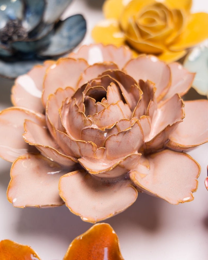 France Ceramic Flower Pink Zinnia - Chive UK