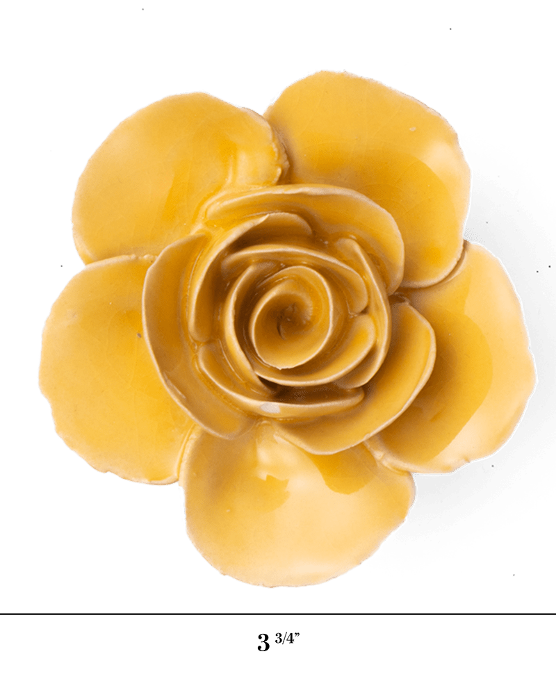 France Ceramic Flower Yellow Ranunculus - Chive UK