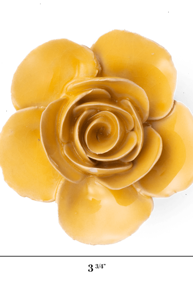 France Ceramic Flower Yellow Ranunculus - Chive UK