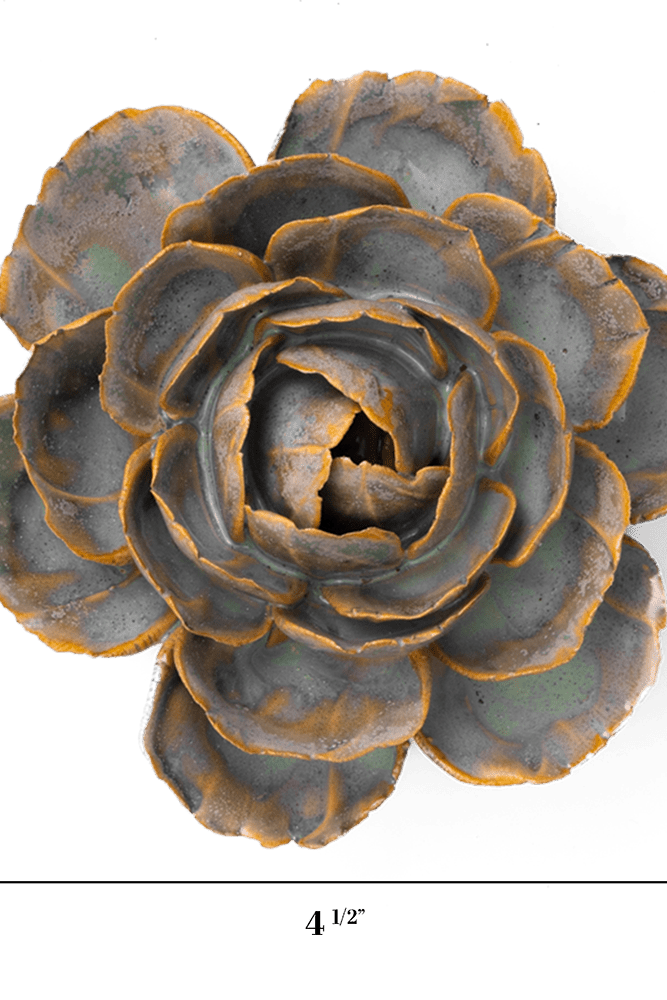 France Ceramic Flower Blue Green Cabbage Flower - Chive UK