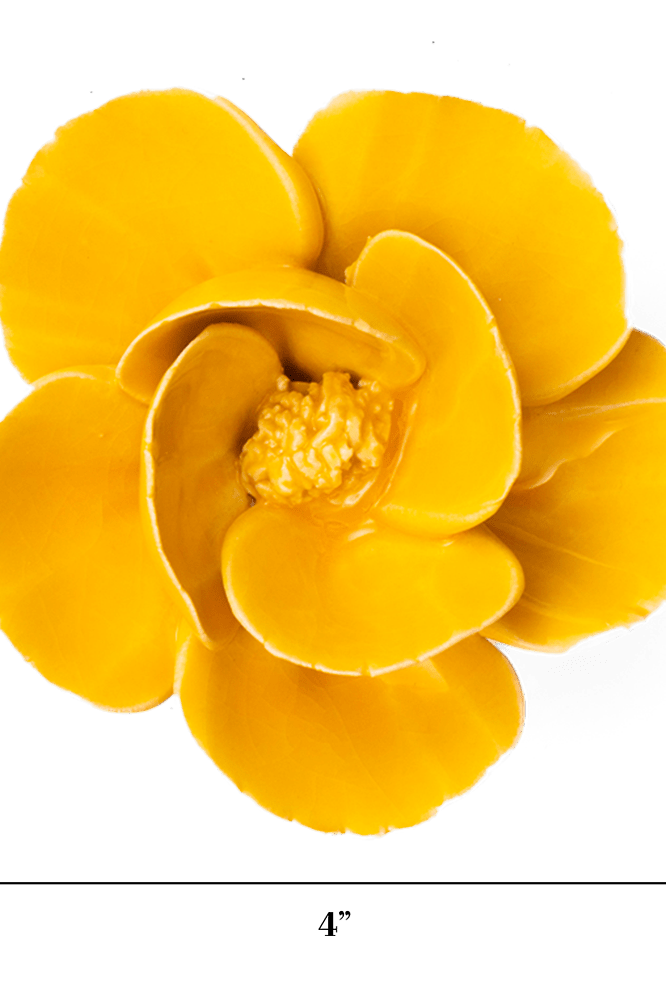 France Ceramic Flower Yellow Lotus - Chive UK