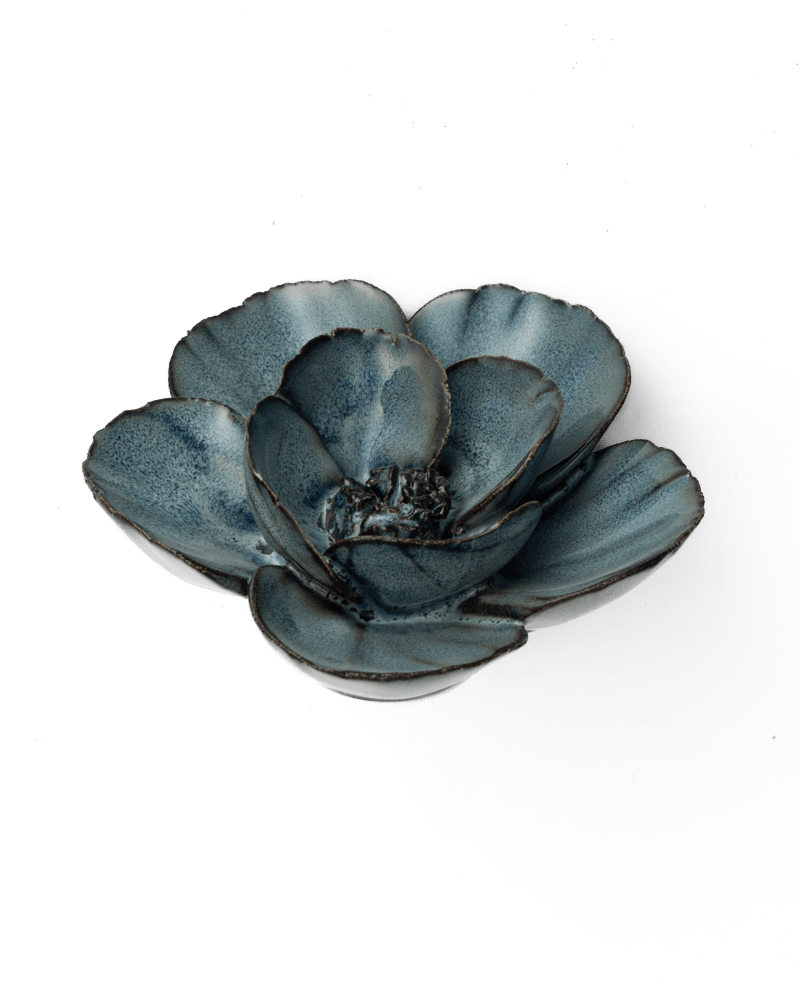 France Ceramic Flower Blue Grey Lotus - Chive UK