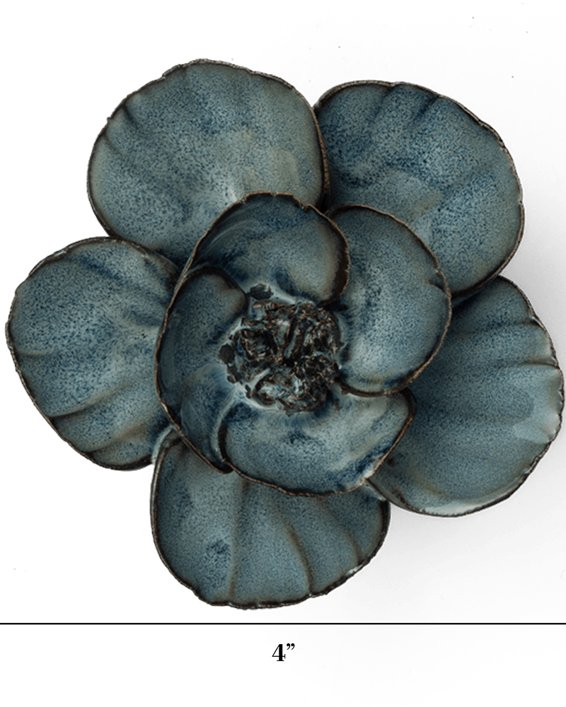 France Ceramic Flower Blue Grey Lotus - Chive UK