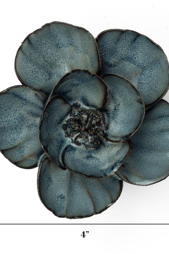 France Ceramic Flower Blue Grey Lotus - Chive UK