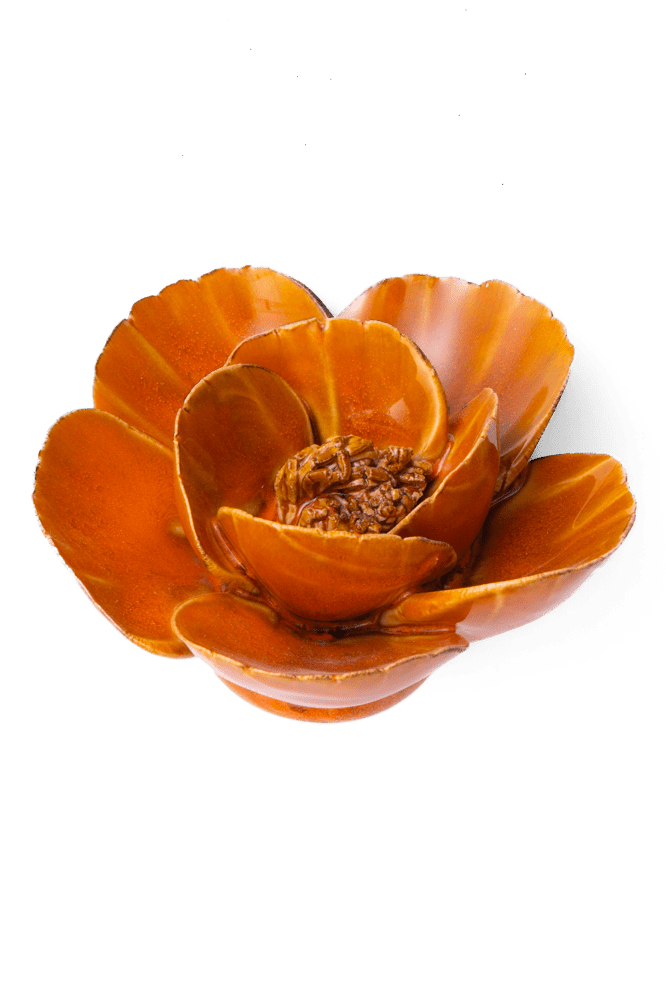France Ceramic Flower Orange Lotus - Chive UK