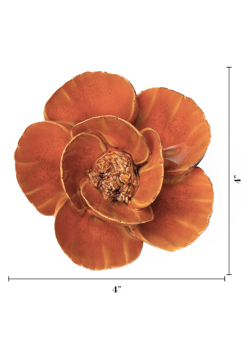 France Ceramic Flower Orange Lotus - Chive UK