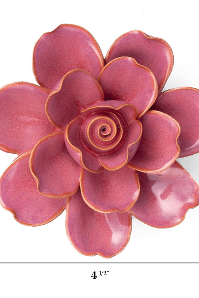 France Ceramic Flower Pink Gardenia - Chive UK