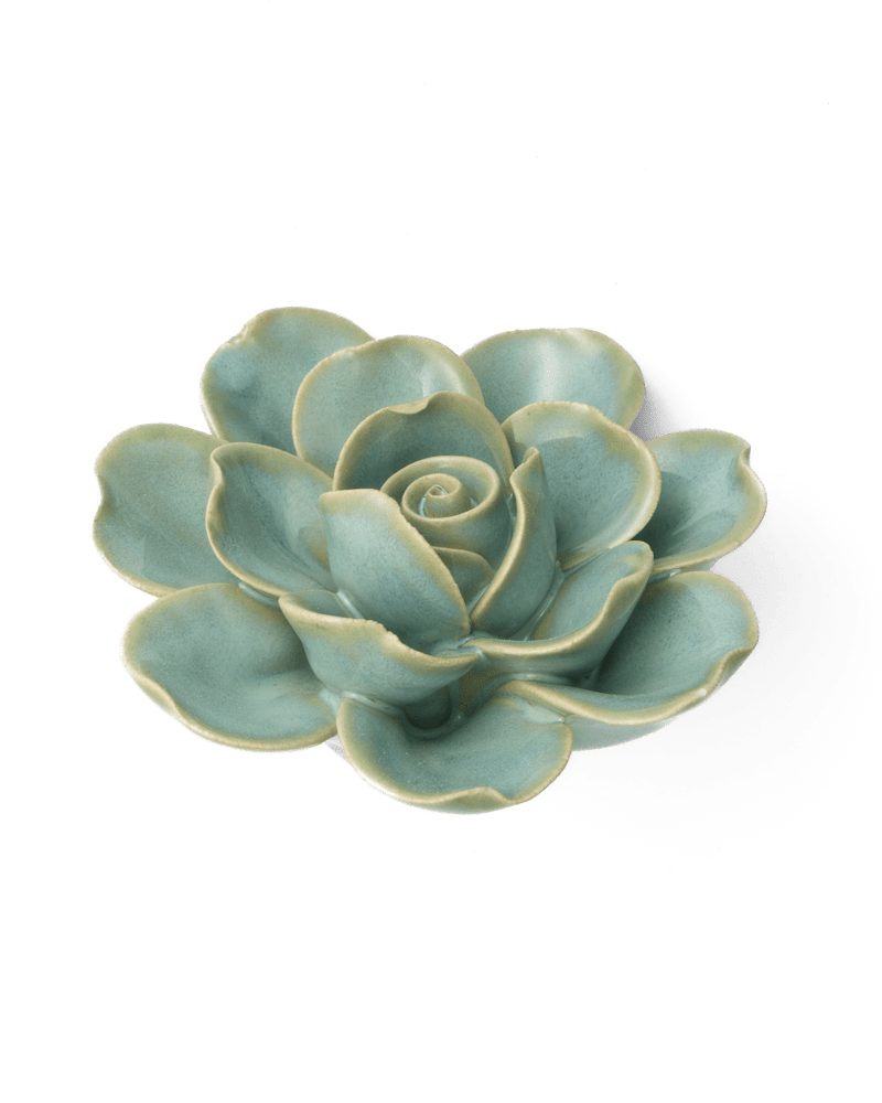 France Ceramic Flower Teal Gardenia - Chive UK