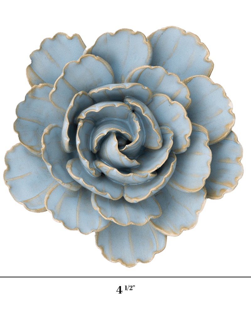France Ceramic Flower Teal Peony - Chive UK