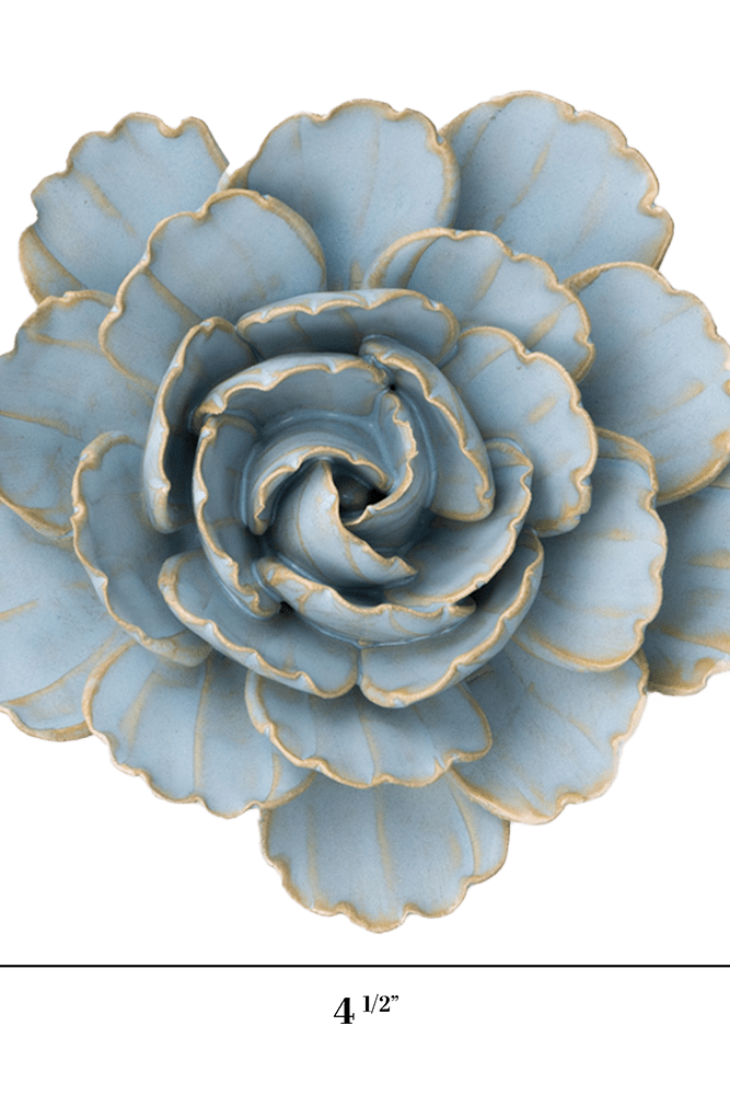 France Ceramic Flower Teal Peony - Chive UK