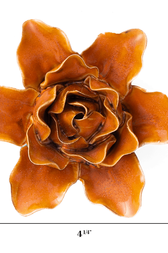 France Ceramic Flower Rust Lily - Chive UK