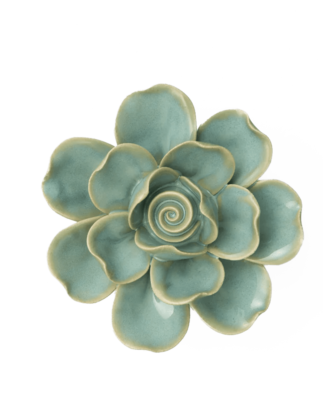 France Ceramic Flower Teal Gardenia - Chive UK