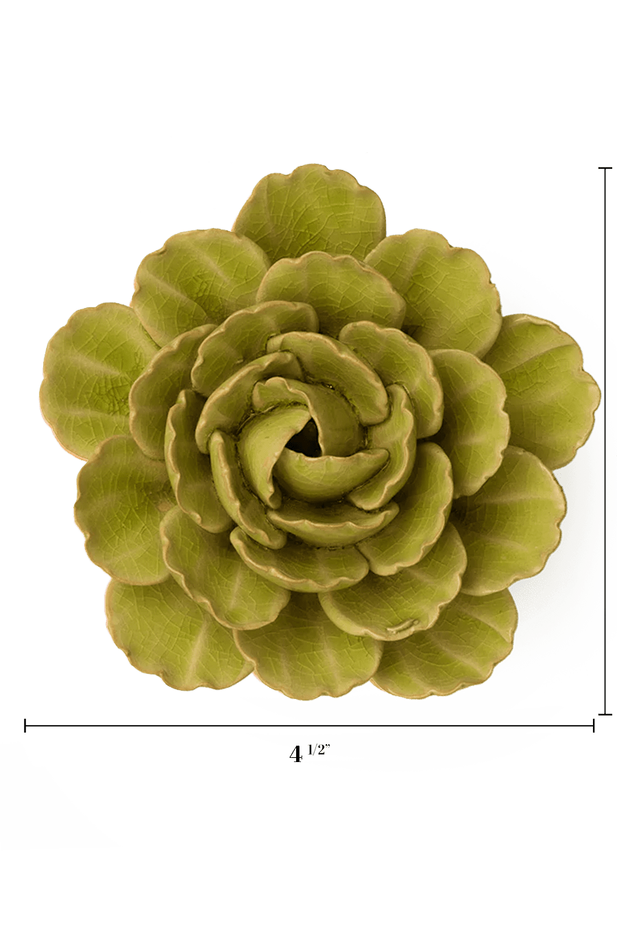 France Ceramic Flower Green Peony - Chive UK