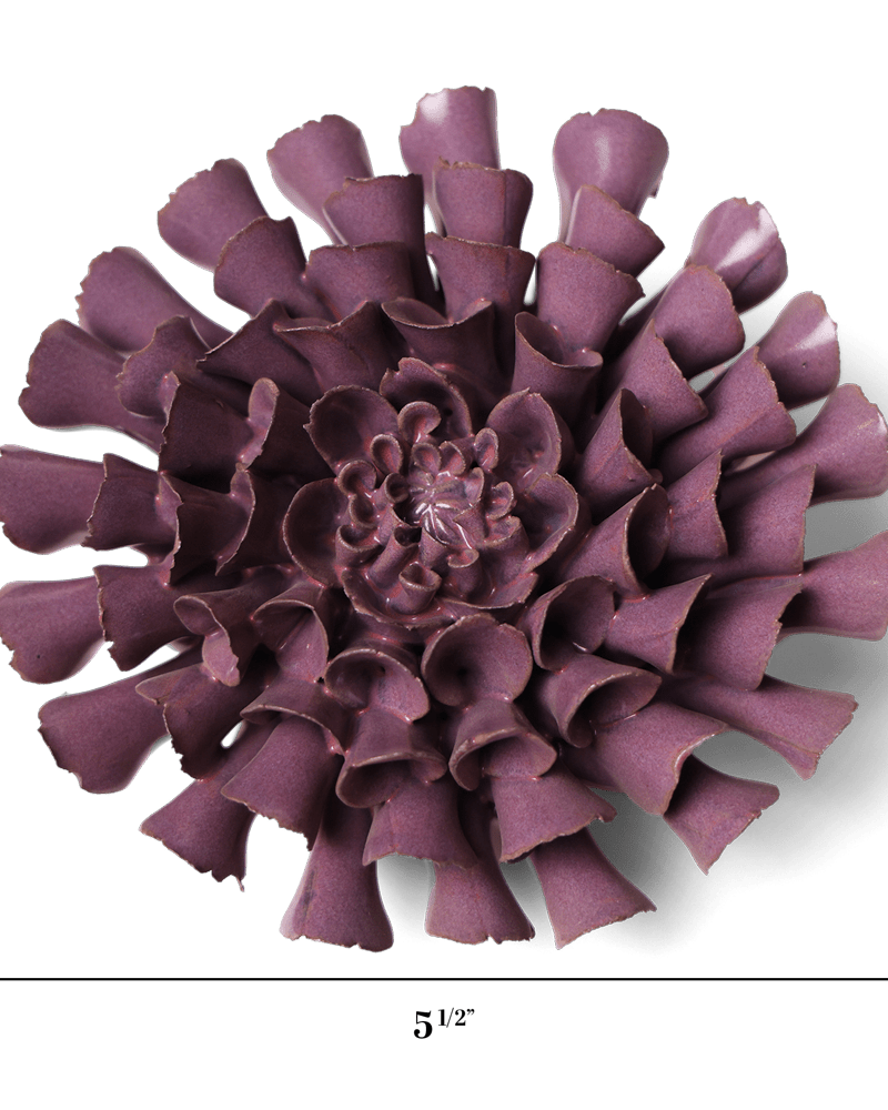 Japan Ceramic Flower Lilac Pom Pom Dahlia - Chive UK