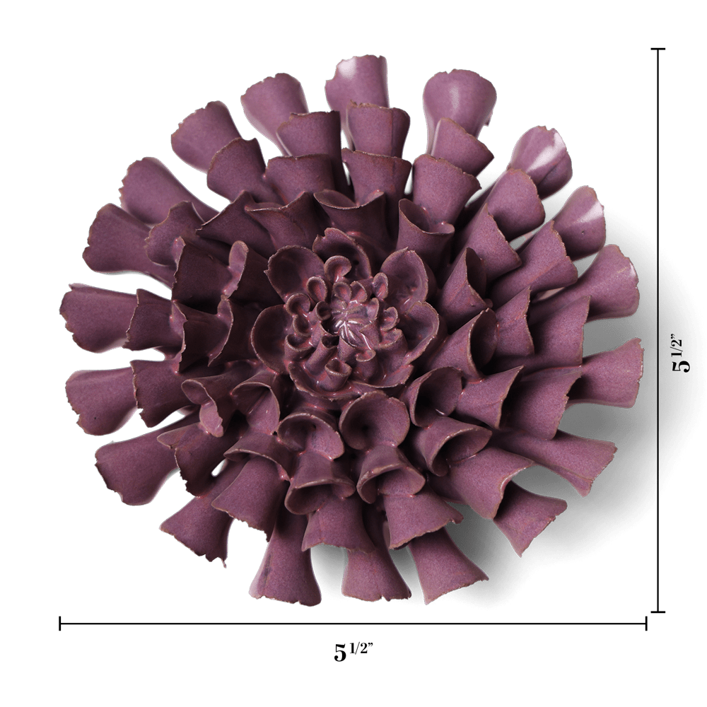 Japan Ceramic Flower Lilac Pom Pom Dahlia - Chive UK