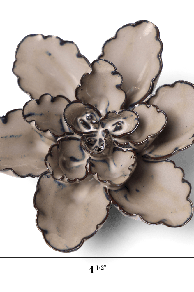 Japan Ceramic Flower Ecru Cactus Flower - Chive UK