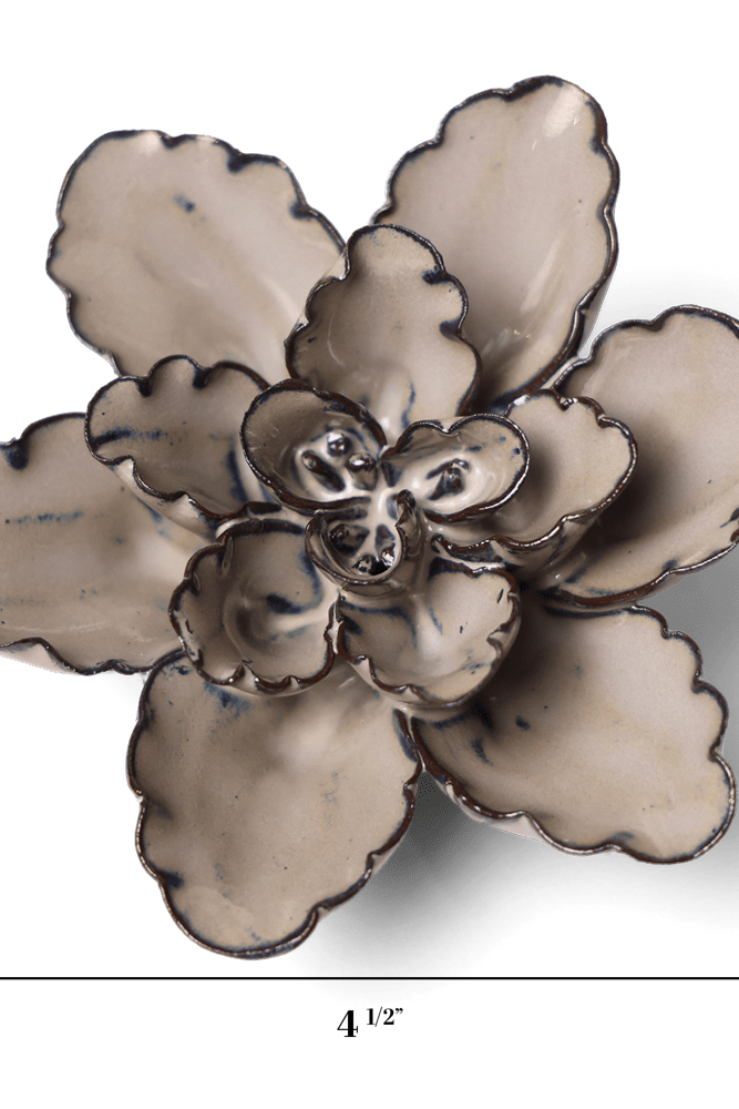 Japan Ceramic Flower Ecru Cactus Flower - Chive UK