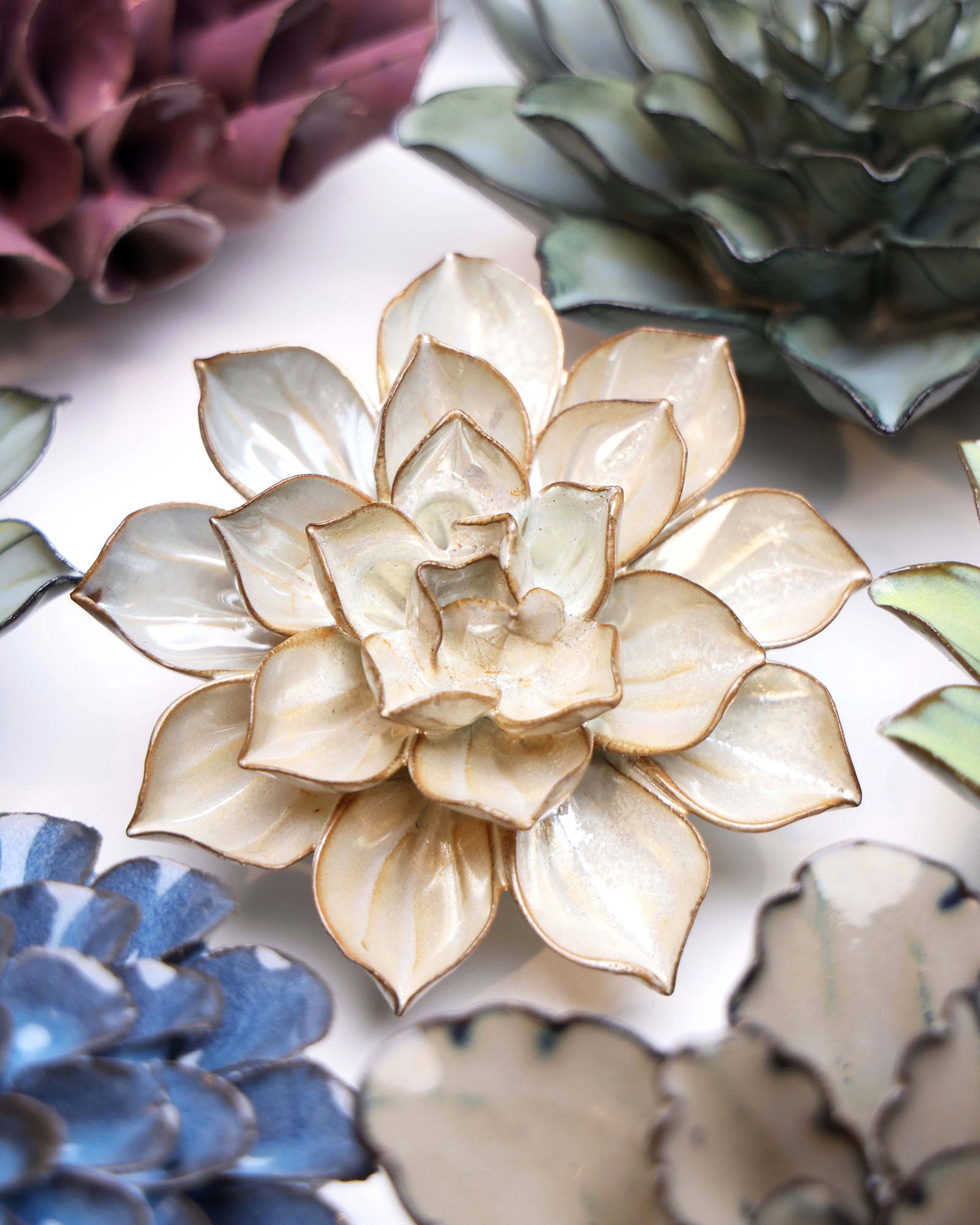 Japan Ceramic Flower Pearl Aster - Chive UK
