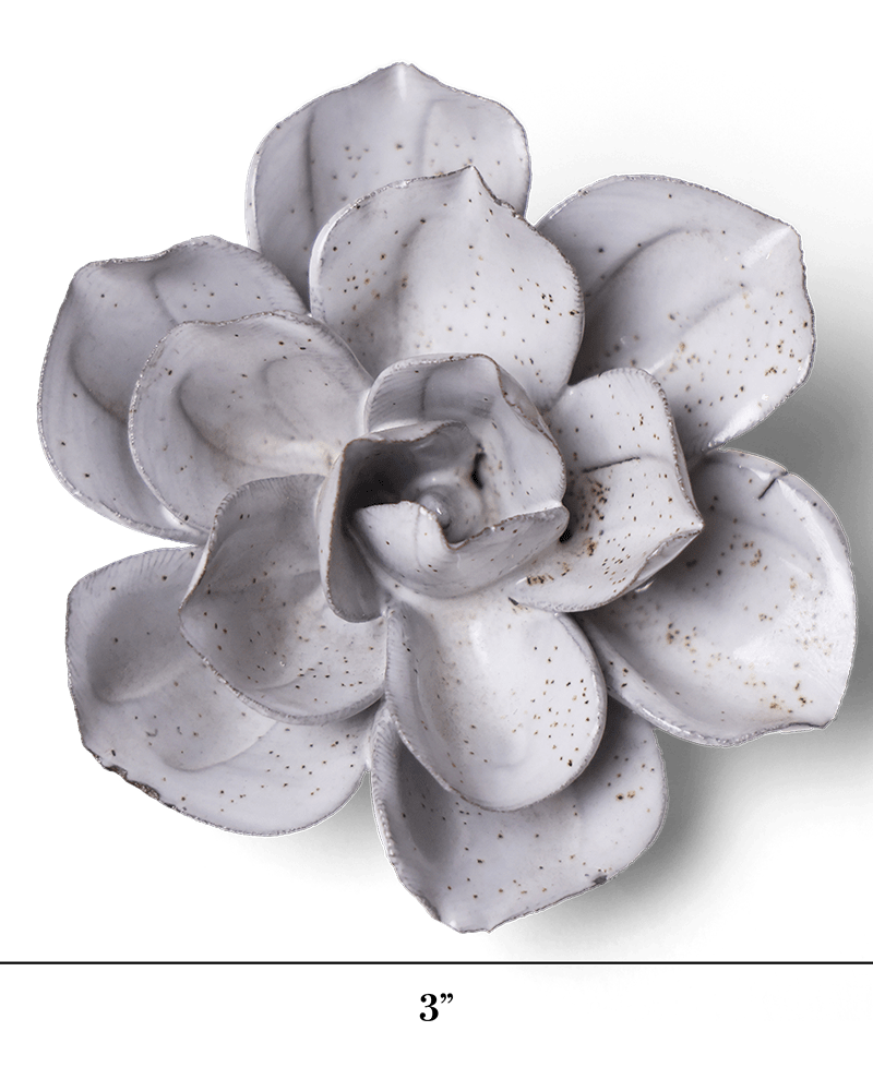 Japan Ceramic Flower White Speckle Gardenia - Chive UK
