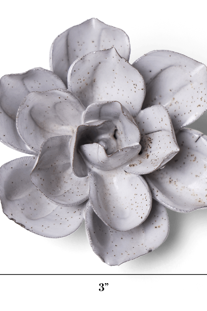 Japan Ceramic Flower White Speckle Gardenia - Chive UK
