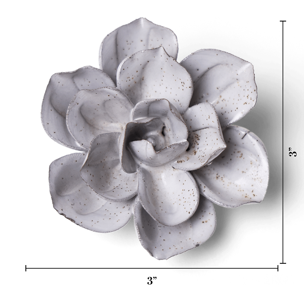Japan Ceramic Flower White Speckle Gardenia - Chive UK