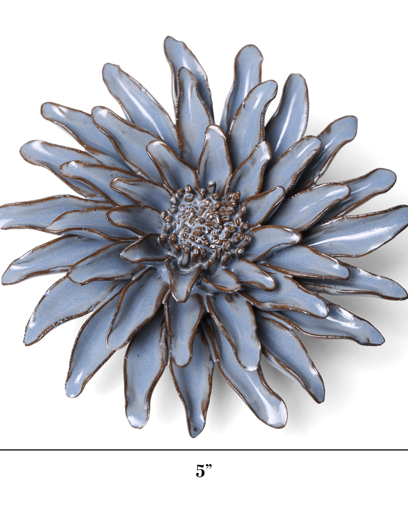 Japan Ceramic Flower Grey Gerbera Daisy - Chive UK