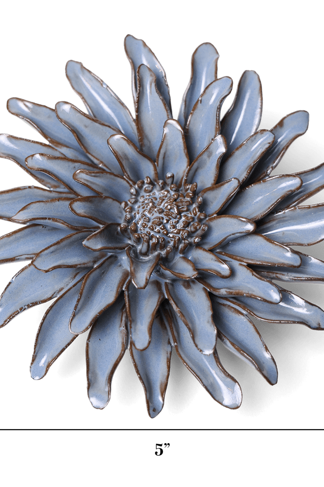 Japan Ceramic Flower Grey Gerbera Daisy - Chive UK