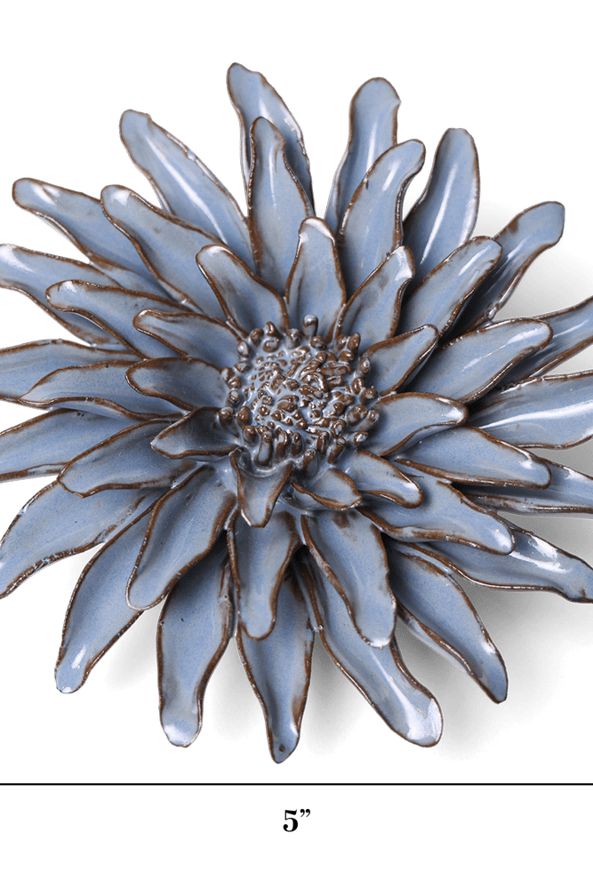 Japan Ceramic Flower Grey Gerbera Daisy - Chive UK