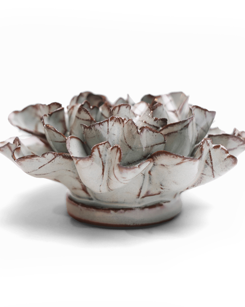 Japan Ceramic Flower Chocolate Mint Hibiscus - Chive UK