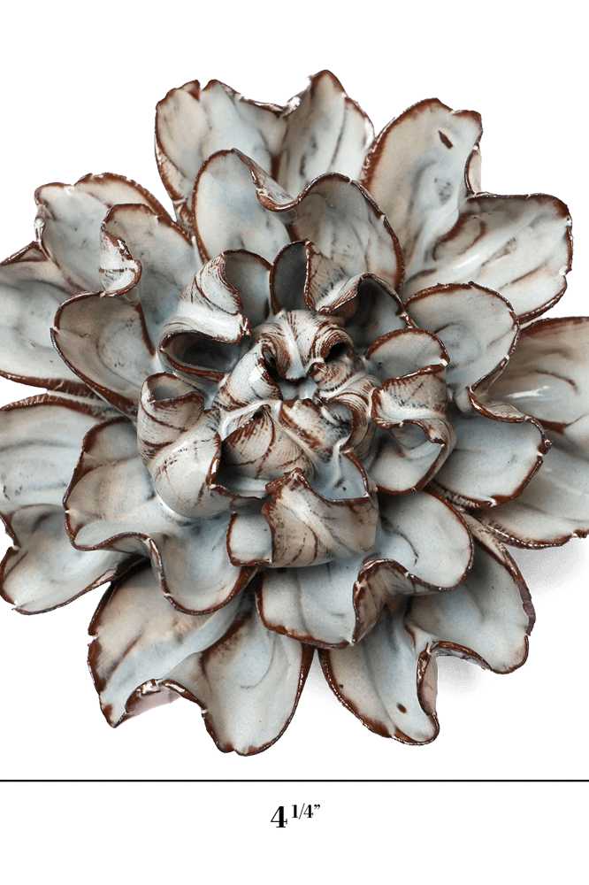 Japan Ceramic Flower Chocolate Mint Hibiscus - Chive UK