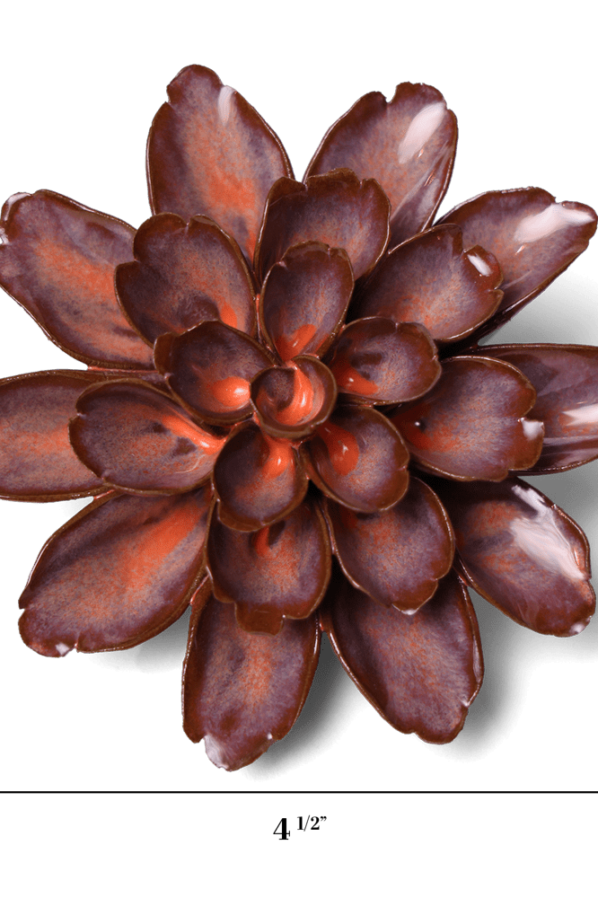Japan Ceramic Flower Rust Daisy - Chive UK