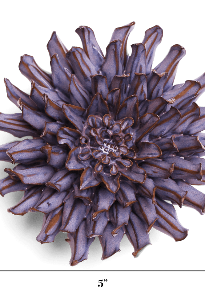 Japan Ceramic Flower Lilac Spider Mum - Chive UK