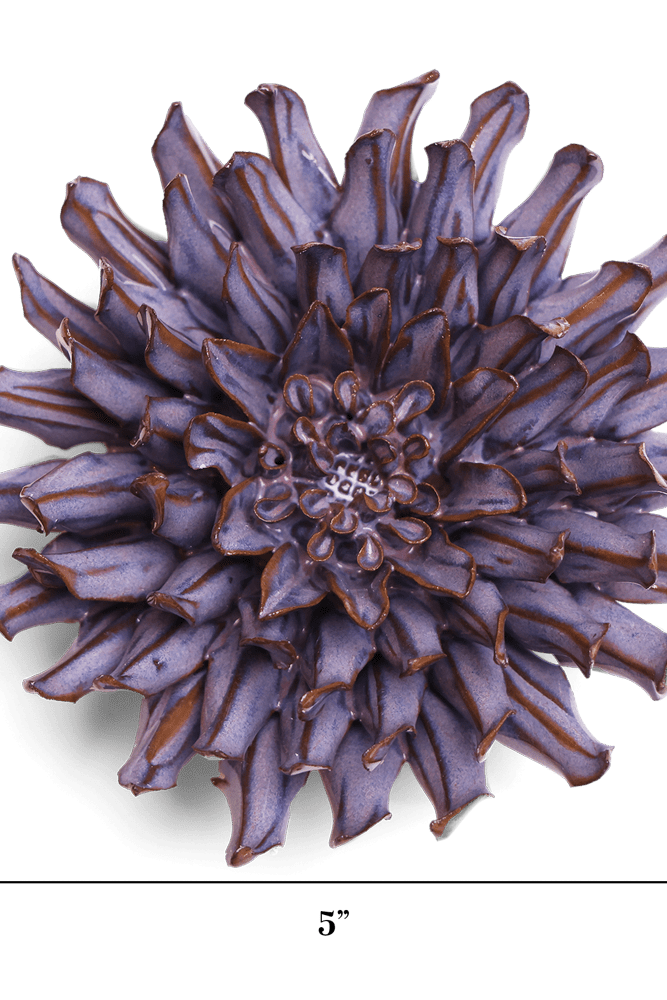 Japan Ceramic Flower Lilac Spider Mum - Chive UK