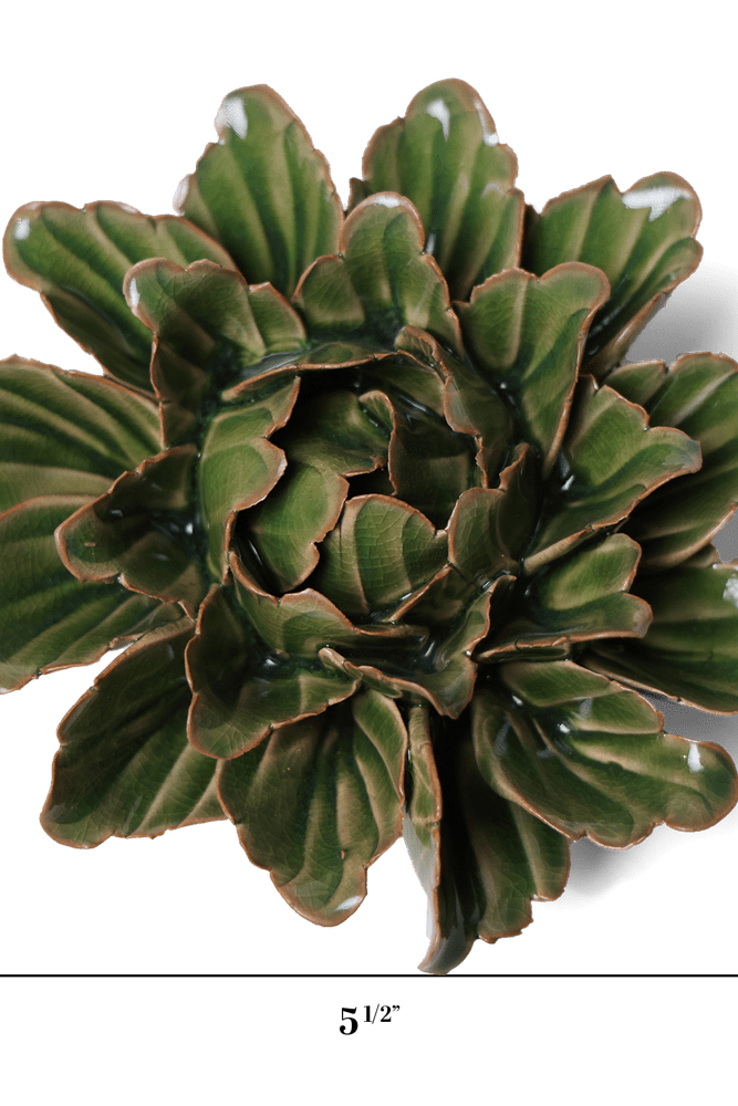 Japan Ceramic Flower Green Tree Peony - Chive UK