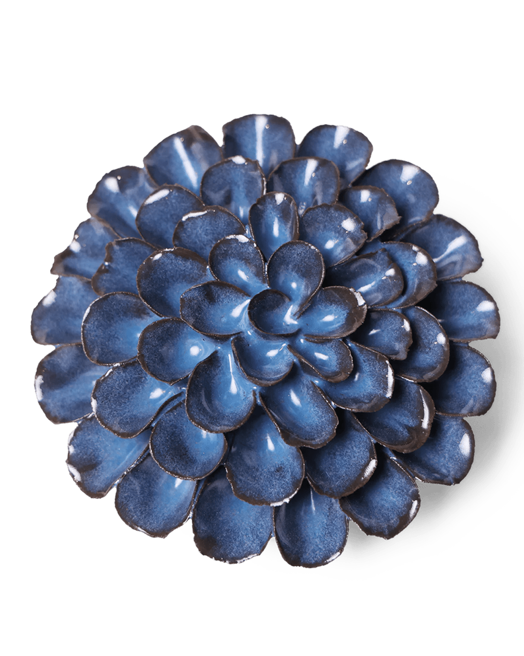 Japan Ceramic Flower Blue Grey Pom Pom Dahlia - Chive UK