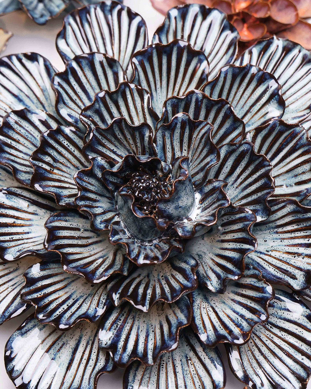 Navy Dinner Plate Dahlia - Chive UK