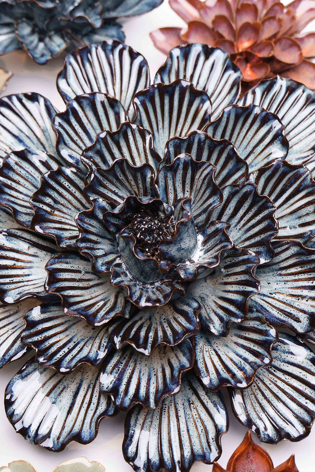 Navy Dinner Plate Dahlia - Chive UK