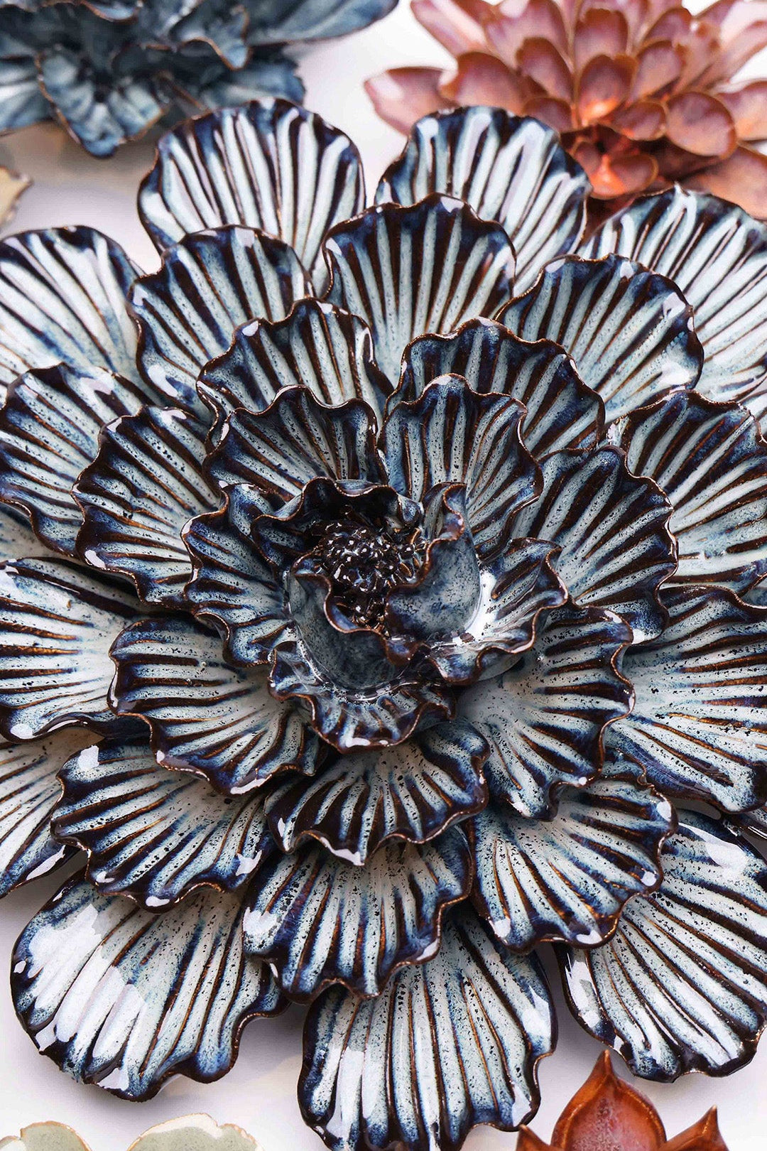 Navy Dinner Plate Dahlia - Chive UK