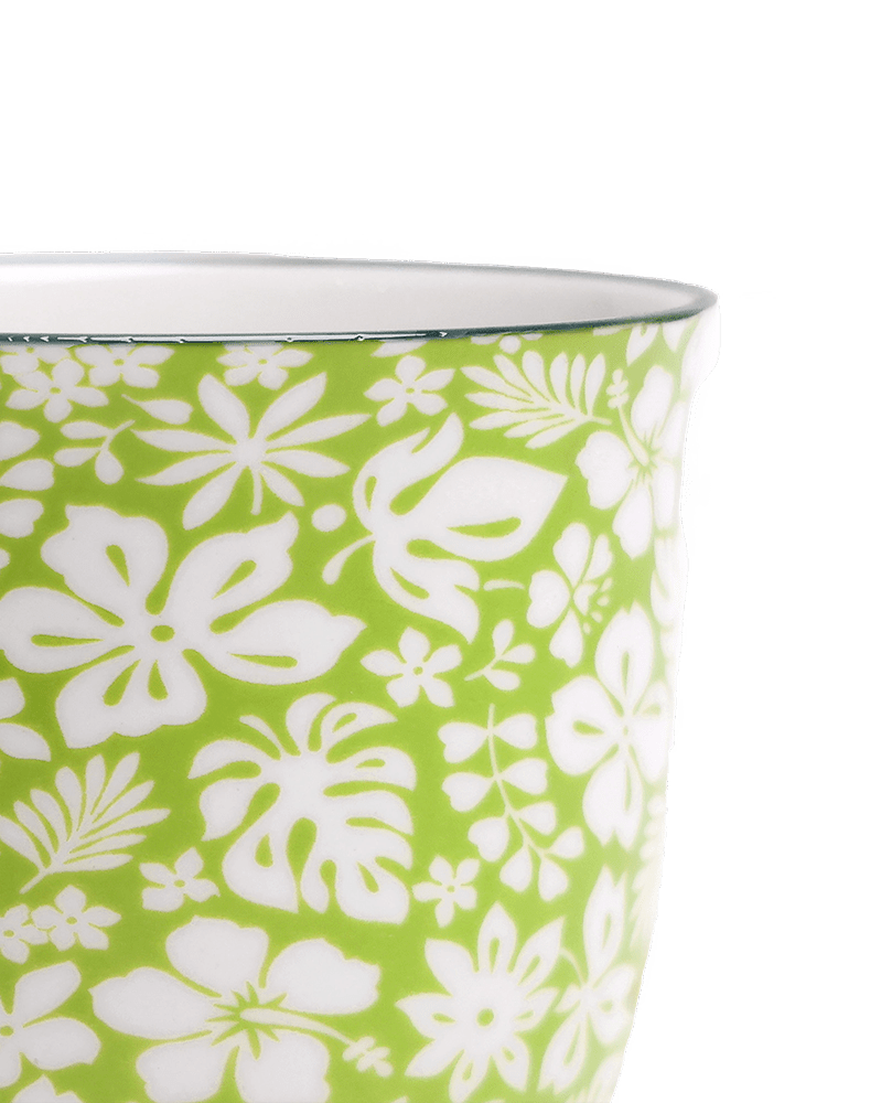 Liberte Porcelain Pot And Saucer Set With Drainage - Chive UK