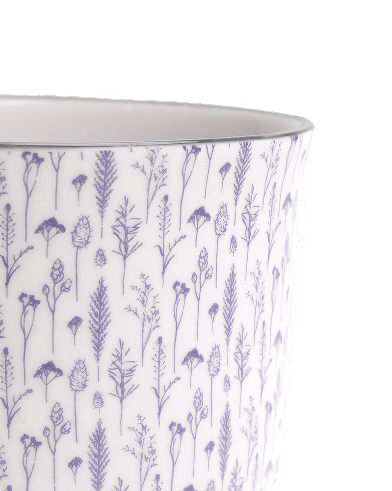 Liberte Porcelain Pot And Saucer Set With Drainage - Chive UK