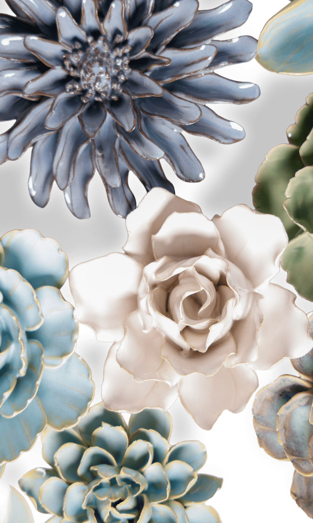 Helsinki - Ceramic Flower Curated Set - Chive UK