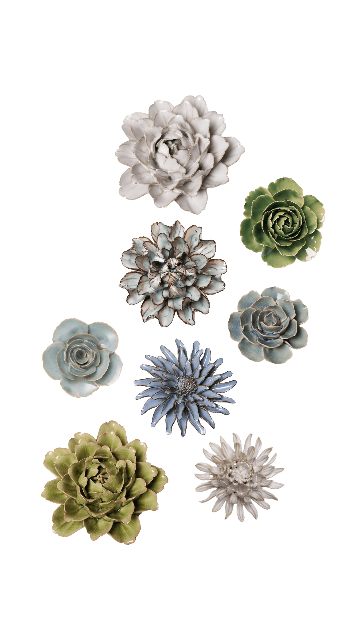 Helsinki - Ceramic Flower Curated Set - Chive UK