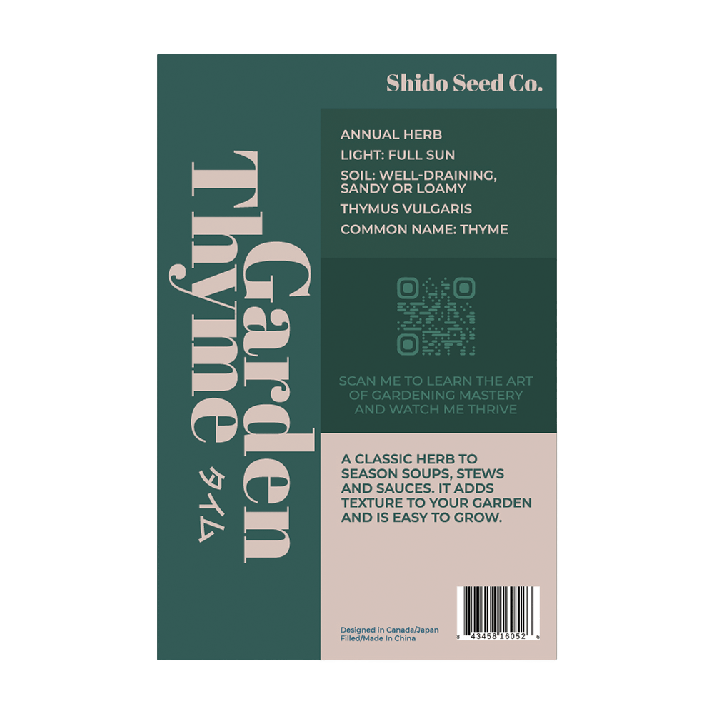 Thyme Herb Seeds Packet - Chive UK