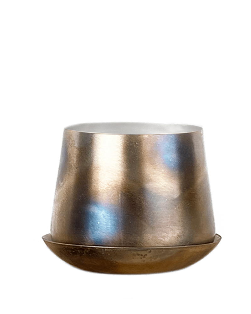 Joe Metal Pot With Drainage Hole - Chive UK